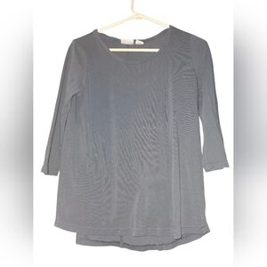 7/61. Sigrid Olsen Charcoal Long Sleeve Top